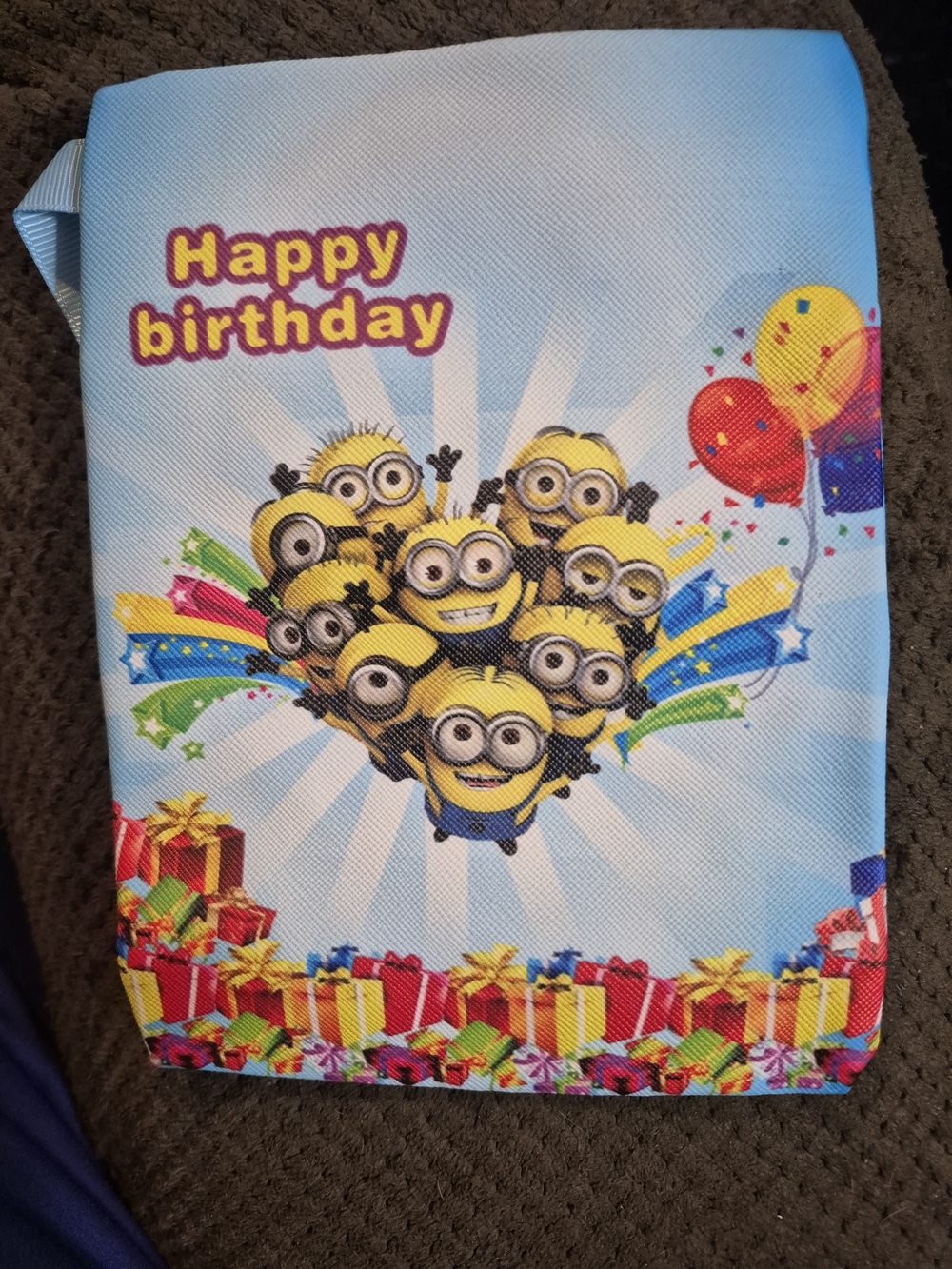 Happy Birthday Kids Crossbody Bag - Blue